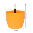thumbnail image 2 of Shisuyan Round Garden Stylish Self-watering Planter Water Level Display Foolproof Easy to Use (Orange), 2 of 8