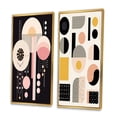 thumbnail image 3 of Designart "Boho Chic Geometric Abstract Art I" Modern Geometric Framed Wall Art Set Of 2 - Modern Pink Frame Gallery Set For Office Decor, 3 of 6