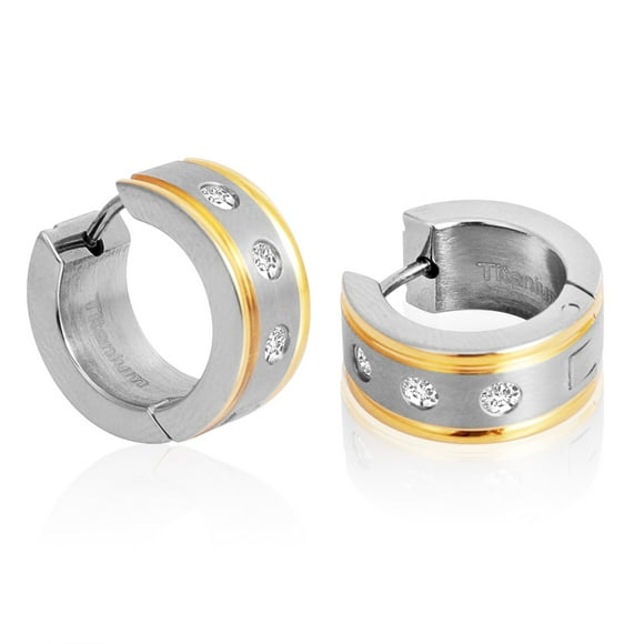G23 Titanium Hoop Hinged Earrings for Sensitive Ears, Hypoallergenic Huggies Earrings for Men and Women