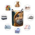 thumbnail image 4 of Balery Modern Yellow Sweater Guinea Pig Cesta de ropa redonda con asas, impermeable, independiente, para ropa, juguetes, dormitorio y familia-Small, 4 of 6