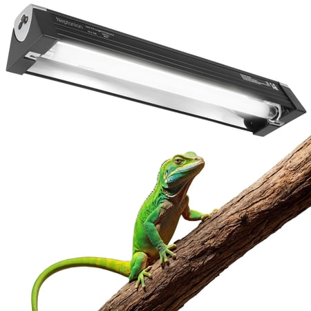 NEPTONION T5 HO UVB Reptile Light Hood, 8W Reptile Terrarium Hood with UVB 5.0 Fluorescent Lamp Tube, Suitable for Rainforest Reptiles(8W,12.5 Inches)