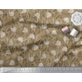 thumbnail image 3 of Soimoi Tissu Crêpe polyester Feuilles & Roses Décor Floral Tissu Imprimé au Mètre 42 Pouces de Large, 3 of 3