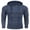 Blue, variant on Men's Knitted Hoodies Pullover Casual Long Sleeve Turtleneck Sweaters Brown S