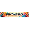 thumbnail image 1 of Space Theme Welcome Back Banner School Backpack and Planets Colorful Backdrop Classroom Decorations Outer Space Party Supplies Photography Props, 1 of 4
