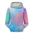 thumbnail image 6 of Mercatoo Kids Girls Tie Dye Hooded Sweatshirt Front Pocket Pullover Long Sleeve Tops Comfy Soft Outwear for Junior Girls, 6 of 7