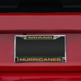 thumbnail image 3 of Miami NCAA Hurricanes Chrome Metal (Set of 2) Laser Cut License Plate Frames, 3 of 6