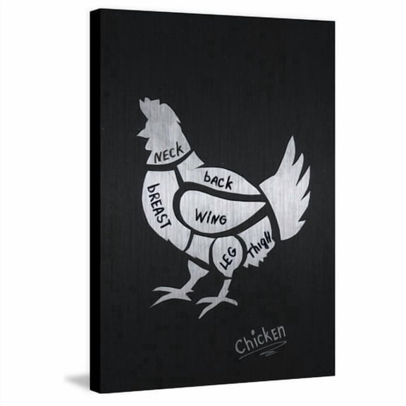 "Chicken Formation" Painting Print on Brushed Aluminum