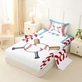 thumbnail image 2 of Erosebridal Baseball Sport Twin Sheet Sets,Blue Ice Cream Drip Bedding For Boys Kids 3pcs, 2 of 6