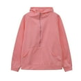 thumbnail image 6 of Mohiass Womens Sweatshirts Half Zip Pullover Fleece Quarter Zipper Hoodies 2025 Fall Fashion Clothes Pink S, 6 of 7