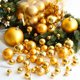 thumbnail image 5 of 6cm-20cm Christmas Decorative Balls Glossy/Matt/Glitter Gold Color Plastic Ball Xmas Tree Ornament Pendant Hanging 2024 Navidad, 5 of 5