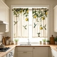 thumbnail image 2 of Printed Short Curtain Panels 2 Panel, Polyester Cafe Curtains, Washable Light Filtering Window Drapes, Tier Curtains for Kitchen Bedroom Bathroom Home Decor, 2 of 8