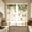 40inch, variant on KOYPTL Natural Sheer Curtains 40/47/60 Inch Length - Light Filtering Linen Blend Small Half Window Curtains Embroidered Leaf Pattern Curtain for Kitchen Bathroom Basement 2 Panels