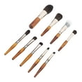 thumbnail image 1 of 9 Pcs Mini Travel Makeup Brush Set ,  Professional Premium Synthetic Kabuki Powder Foundation Blush Fan Highlight Eye Blending Shadows  and Lips Brush Kit  for Travel, 1 of 7