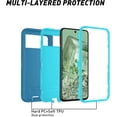 thumbnail image 3 of KMEK7-pour Google Pixel 8A Étui, Protection Robuste 3 Couches Antichoc Étui Rigide Anti-Poussière/chute Intégrale Durable Anti-Empreintes Digitales avec Protection Port, Bleu Lac, 3 of 4
