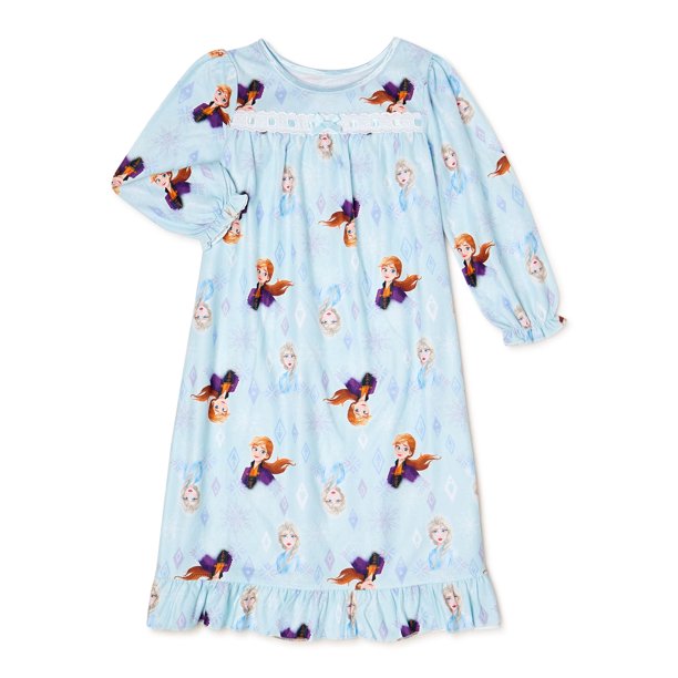 Disney Frozen 2 Toddler Girls Long Sleeve Pajama Nightgown, Sizes 2T5T