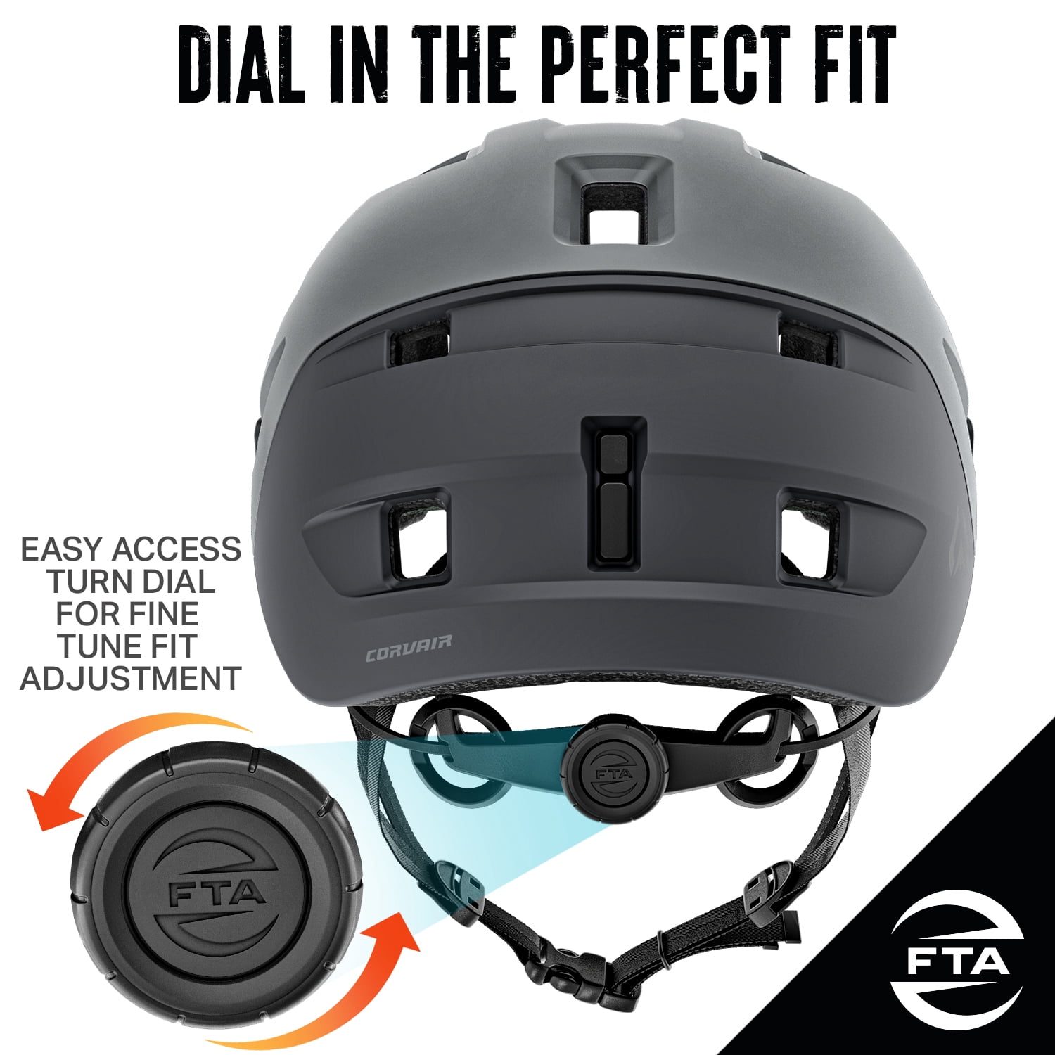 Wildhorn Corvair Mountain Bike Helmet, Graphite, LRG-XL