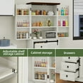 thumbnail image 3 of Uforic Pantry Storage Cabinet with Doors & Drawers, Kitchen Cabinet with Shelves, White, 3 of 8
