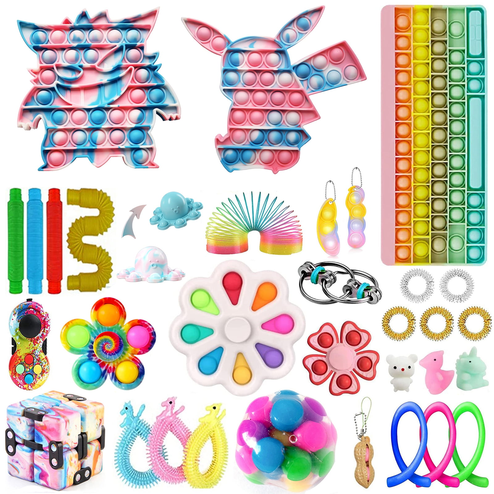 Push It Pop Fidget Bubble Pop Trend Spielzeug Toy Anti Stress Rainbow TikTok 