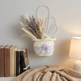 thumbnail image 6 of Darzheoy Scalloped Wall Basket, Plastic Vine-Inspired Woven Wall Mounted Vase, No Drilling Required Flower Basket Hanging Pot, Suitable for Living Room, Garden, Patio, Home, Wall Decor, 6 of 9