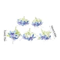 thumbnail image 2 of 11 Colors Mini Artificial Flower Picks 5Pcs | 3-Head Silk Faux Flowers for DIY Corsage, Wedding Bouquet & Floral Arrangement, Realistic Small Flower Stems for Crafts, 2 of 2