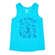 Wonder Nation Girls Mix & Match Mermaid Sleep Tank, Sizes 4-18 & Plus