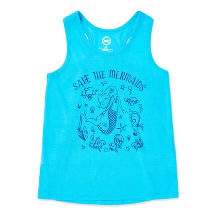 Wonder Nation Girls Mix & Match Mermaid Sleep Tank, Sizes 4-18 & Plus