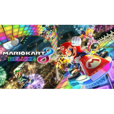 Nintendo Switch w/Neon Blue & Neon Red Joy-Con Bundle with Mario Kart 8 Deluxe