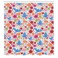thumbnail image 2 of Ambesonne Cartoon Shower Curtain, Pastoral Leaves and Flower, 69"Wx70"L, Multicolor, 2 of 4