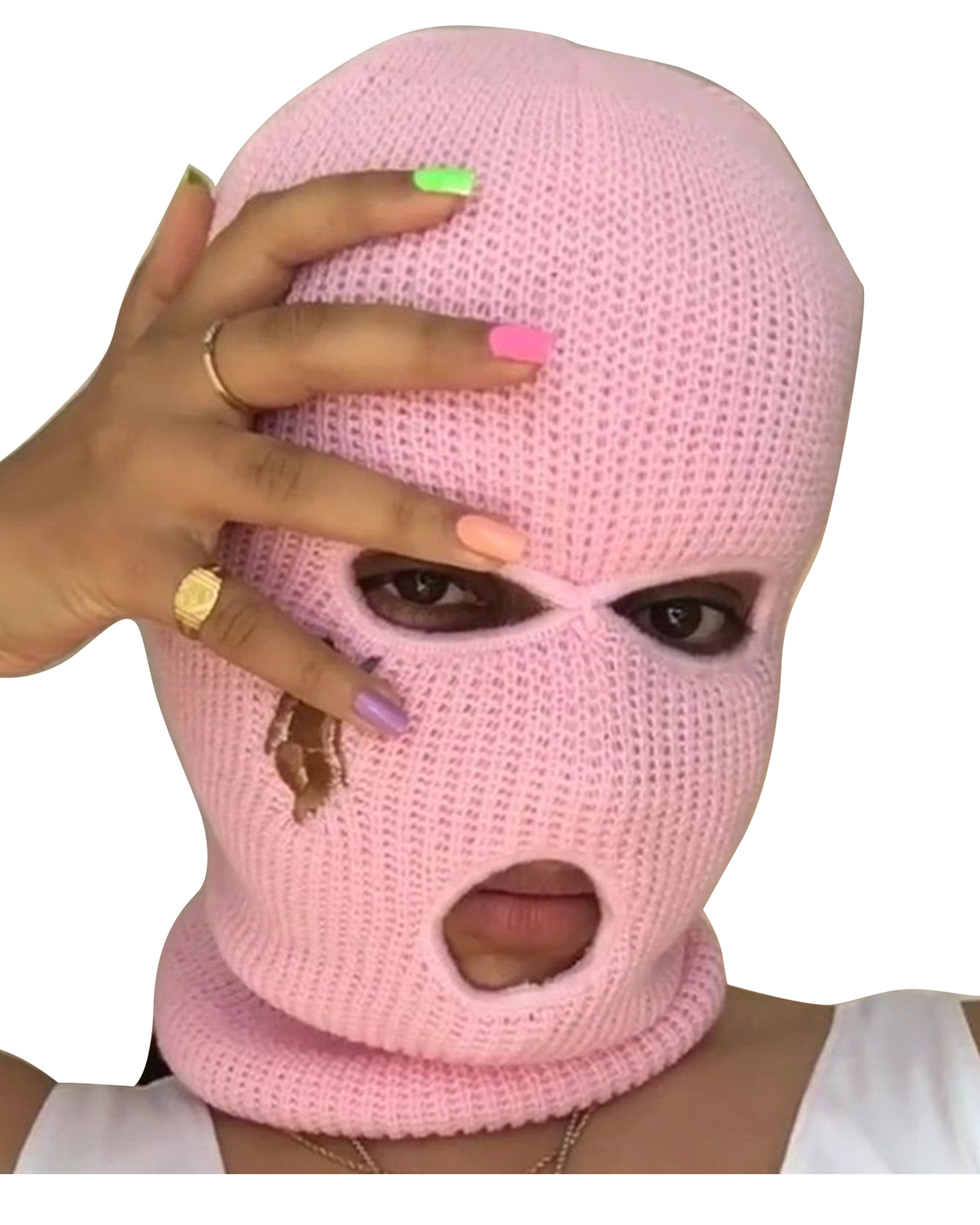 3Hole Knitted Full Face Cover Ski Face Mask Adult Winter Balaclava