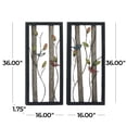 thumbnail image 4 of DecMode Black Metal Bird Wall Decor with Tree Branches and Colorful Leaves (2 Count), 4 of 14