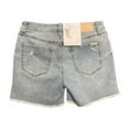 thumbnail image 2 of Seven7 Women's 5" Fray Hem Mid Rise Comfortable Denim Weekend Short (Tiana, 6), 2 of 3