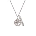 thumbnail image 2 of Delight Jewelry Stainless Steel Tree of Life in Eternity Ring - Silvertone Forever Bar Charm Necklace, 23", 2 of 4