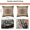 thumbnail image 6 of Terracotta Aztec Boho Pillow Cover 20x20 Inch Vintage Persian Carpet Retro Rust Throw Pillows Decorative Square Pillow Cases Farmhouse Outdoor Accent Cushion Cover for Couch Bedroom Sofa Porch Set 2, 6 of 6