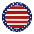 thumbnail image 2 of 4th of July Patriotic Round Placemats,Red White Blue Floral & Star Printed Table Mats,Heat-Resistant Independence Day Decorative Coasters,Patriotic Table Linens for Dining,Parties & Outdoor Picnics, 2 of 5