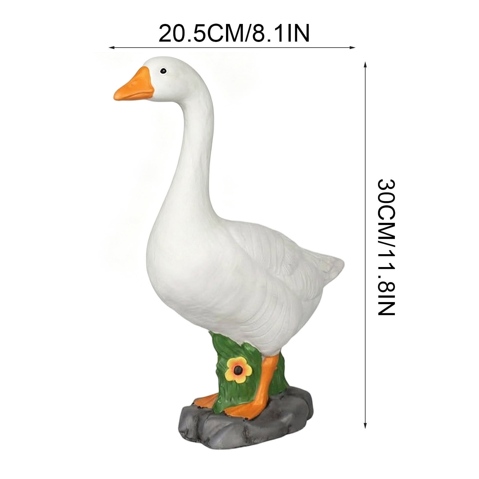 Large Porch Gooses Statue, Realistic Hollow Plastic Garden Goose