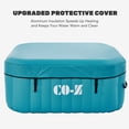thumbnail image 5 of CO-Z  Inflatable Hot Tub 5ft Indoor Outdoor Spa with 120 Jets Heater Cover Pump Teal For 2-4 Person, 5 of 14