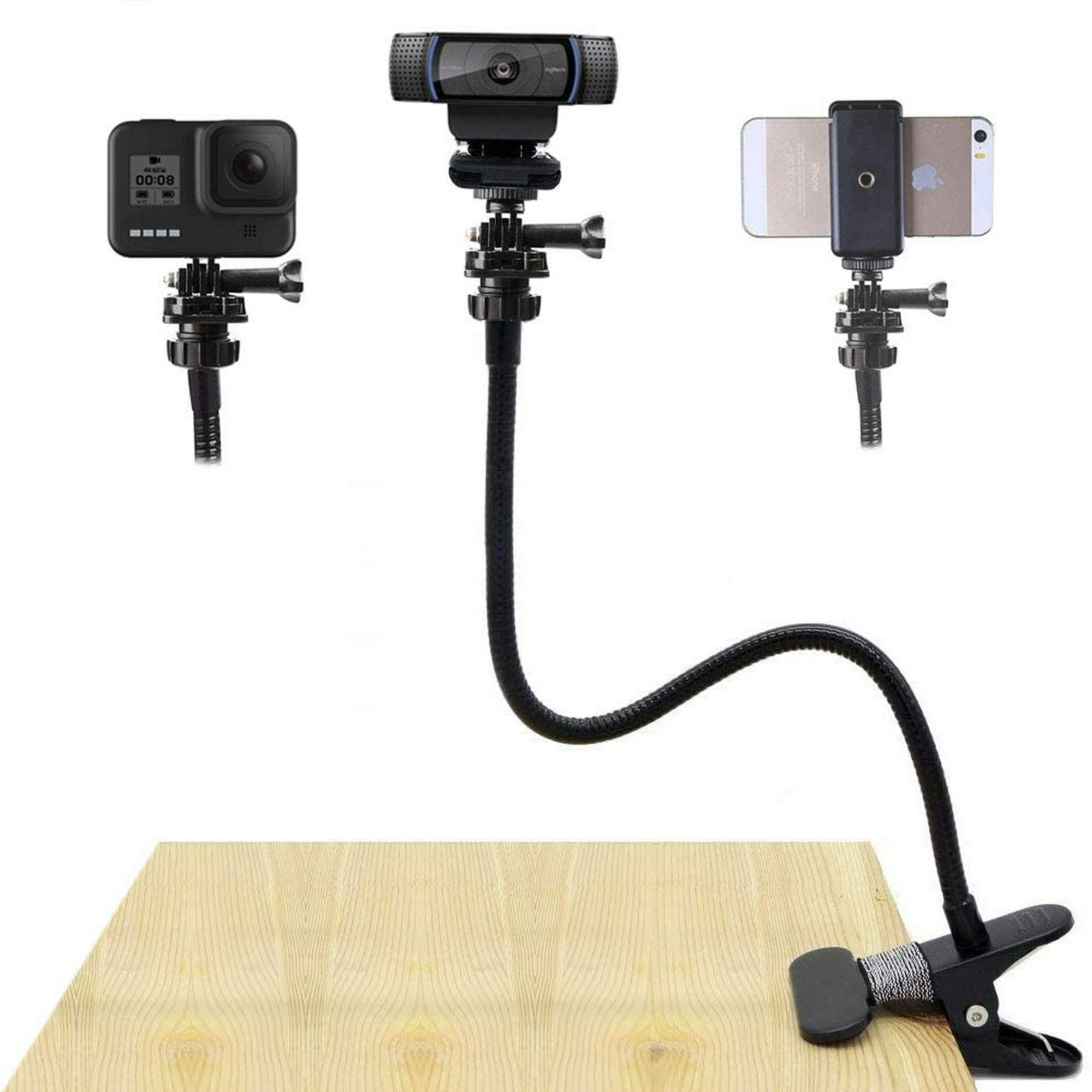 27 Inch Black Flexible Desk Webcam Stand Mount Holder With Clamp Gooseneck Compatible For Gopro Hero 8 7 6 5 Webcam C925e C922x Arlo Ultra Pro All Cellphones And 1 4 Screw Thread Devices Walmart Canada 27 Inch Black Flexible Desk Webcam Stand Mount Holder With Clamp Gooseneck Compatible For Gopro Hero 8 7 6 5 Webcam C925e C922x Arlo Ultra Pro All Cellphones And 1 4 Screw Thread Devices Walmart Canada