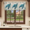 thumbnail image 6 of Teal Sea Turtle Coastal Curtain Valances for Windows, Kitchen Valance Window Treatments Panel 2 Pack, Vintage Summer Beach Nautical Rod Pocket Short Curtains for Bathroom Bedroom 42 x 12 Inch, 6 of 8