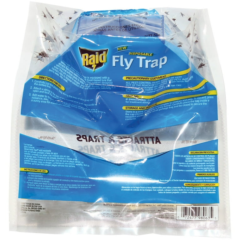 Raid Disposable Fly Trap, Traps Flies, Gnats, Moths, And, 53 OFF