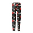thumbnail image 5 of YUEHUA Cotton Leggings for Women Brushed High Waist Cute Heart Ankle Length Printed Slim Fit Pants Valentine's Day Gifts for Women, 5 of 6