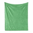 thumbnail image 1 of Oriental Soft Flannel Fleece Throw Blanket, Damask Inspired Pattern in Monochrome Style Curves and Strokes, Cozy Plush for Indoor and Outdoor Use, 60" x 80", Jade Green Pastel Green, by Ambesonne, 1 of 5