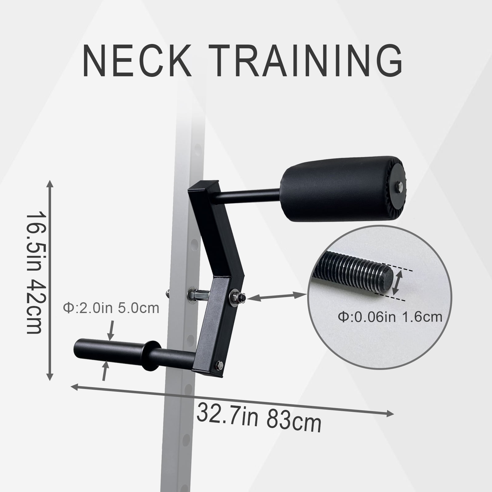 Upgraded Rack Mount Neck Traniner, Neck Machine for Neck Muscles Training, Neck Training Equipment Power Cage Attachment for Home Gym Fitness