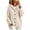 Beige, variant on Rrxhxhs Cardigan for Women Solid Color Cable Knit Button Front Long Sleeve Loose Casual Hooded Sweater Cover Up