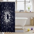 thumbnail image 3 of Manfei Vintage Sun Moon Shower Curtain 72Wx78L,Celestial Stars Constellations Bath Curtain,Navy White, 3 of 5
