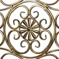 thumbnail image 4 of Merano II Traditional Antique Gold Openwork Scrolling Decorative Metal Wall Grille Sculpture, 4 of 5