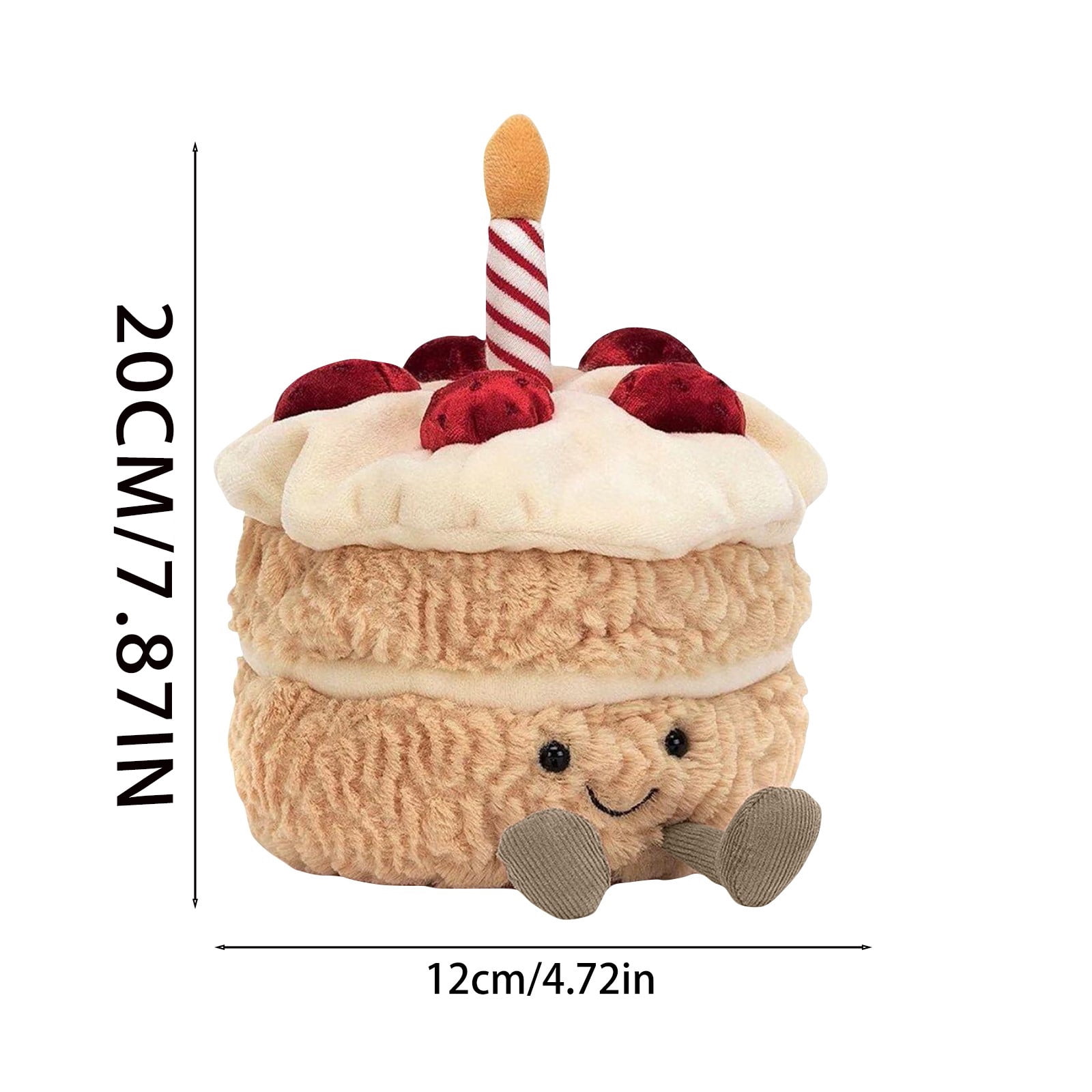 Gâteau En Peluche Chantant - Jouet Musical D'anniversaire De 25 Cm (9,84 Pouces) Avec Chanson 'Joyeux Anniversaire', Cadeau Pour Enfants Et Adultes - 6