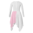 thumbnail image 3 of iiniim Long Sleeve Praise Dance Dress for Girls Metallic Liturgical Worship Asymmetrical Church Robe Tunic Pink 8, 3 of 7