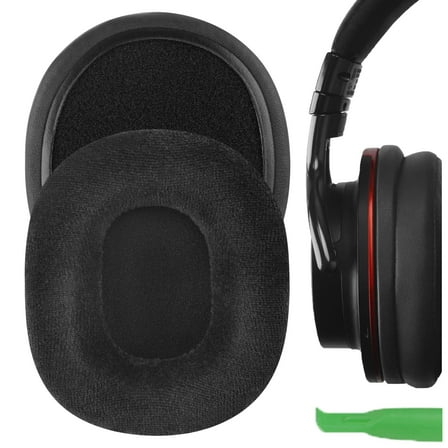 Geekria Comfort Velour Replacement Ear Pads for Sony MDR-1ABT/ 1RBT/ 1RNC Headphones Ear Cushions, Repair Parts (Black)