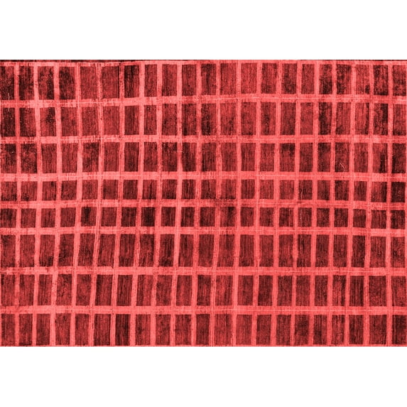 Ahgly Company Indoor Rectangle Oriental Red Modern Area Rugs, 7' x 9'