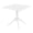 White, variant on Compamia Sky 32" Square Patio Bistro Table in Black